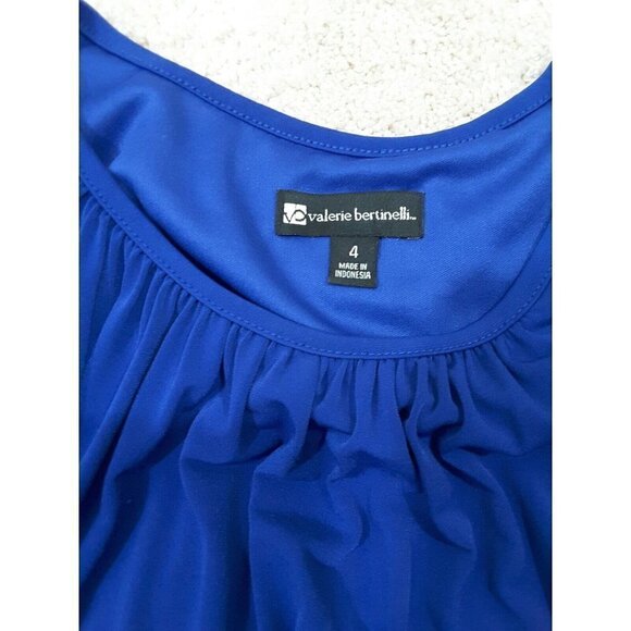 VALERIE BERTINELLI--Women's Size 4--Royal Blue Dress w/Slits on the Sleeve. - Picture 2 of 10